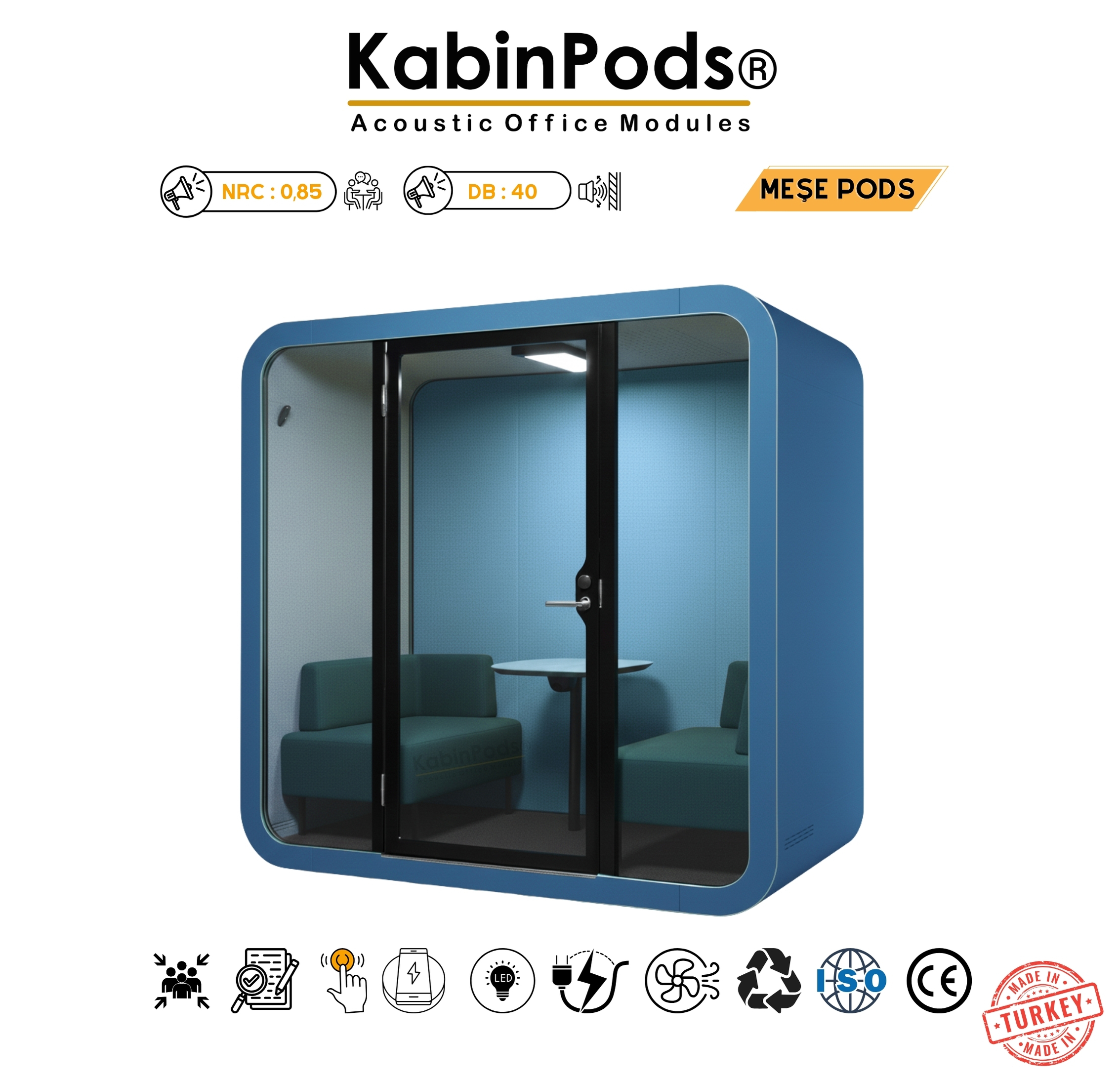 Sessiz Kabin 7 - Premium Kalite Ses İzolasyonlu Sessiz Telefon Kabini Modelleri ve Özellikleri